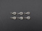 Rainbow Moonstone Silver Bezel 6x4 mm, Single Connector, Moonstone Connector, (GTG-SBM-7)