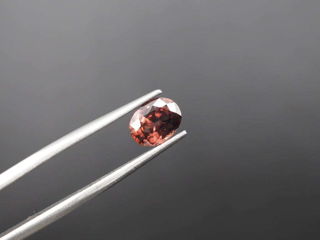 Red Zircon Faceted Gemstone 7.9x6.1 mm Approximately 2.06 Carat (GTG-Z-3)