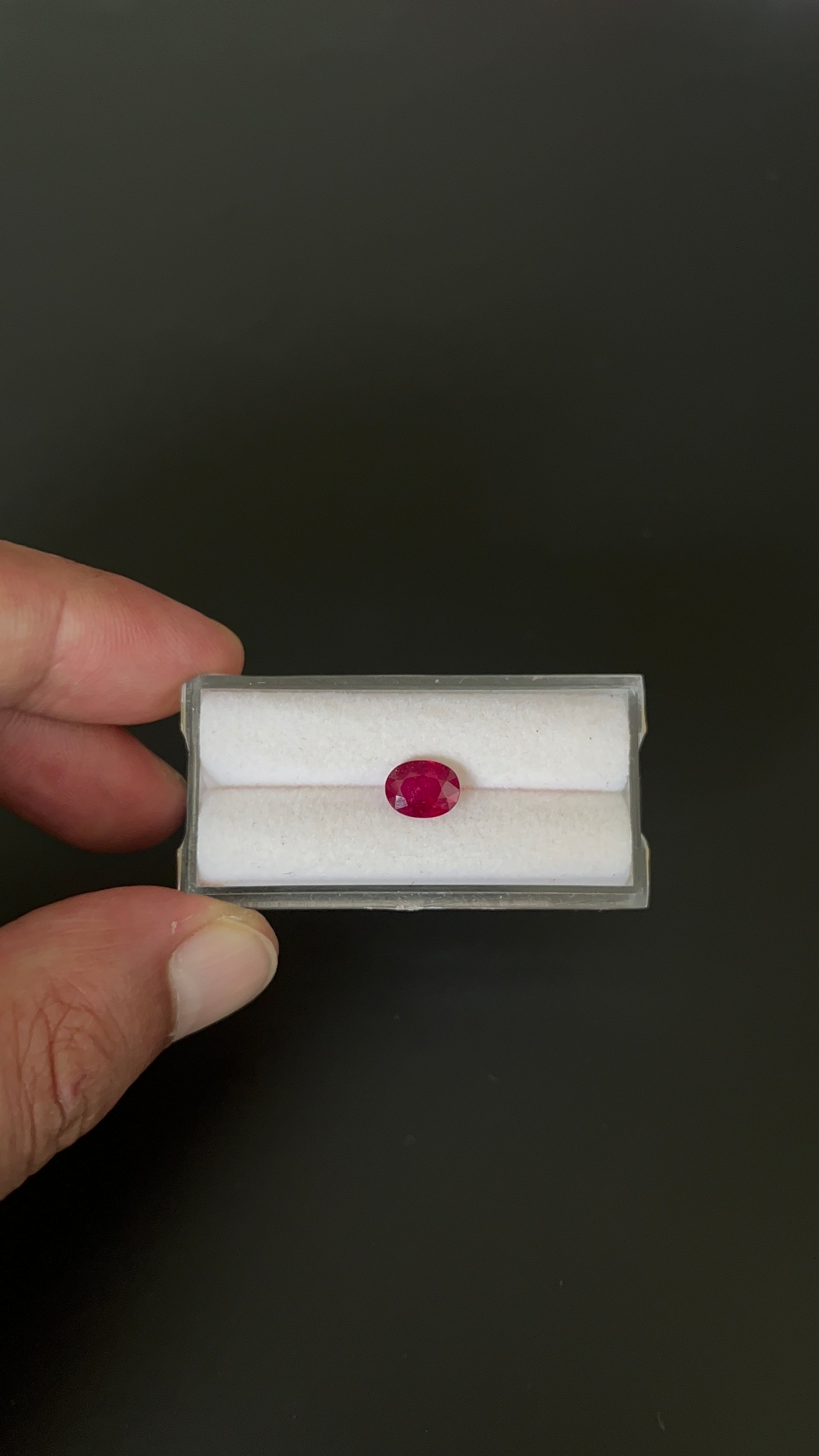 Ruby Faceted Gemstone 7.9x6.1 mm
