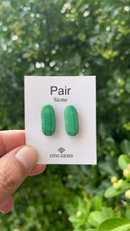Malachite 22x10mm Matching Pair Cabochon Approximately 23 Carat (GTG-MMC-12)