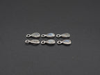 Rainbow Moonstone Silver Bezel 6x4 mm, Single Connector, Moonstone Connector, (GTG-SBM-7)