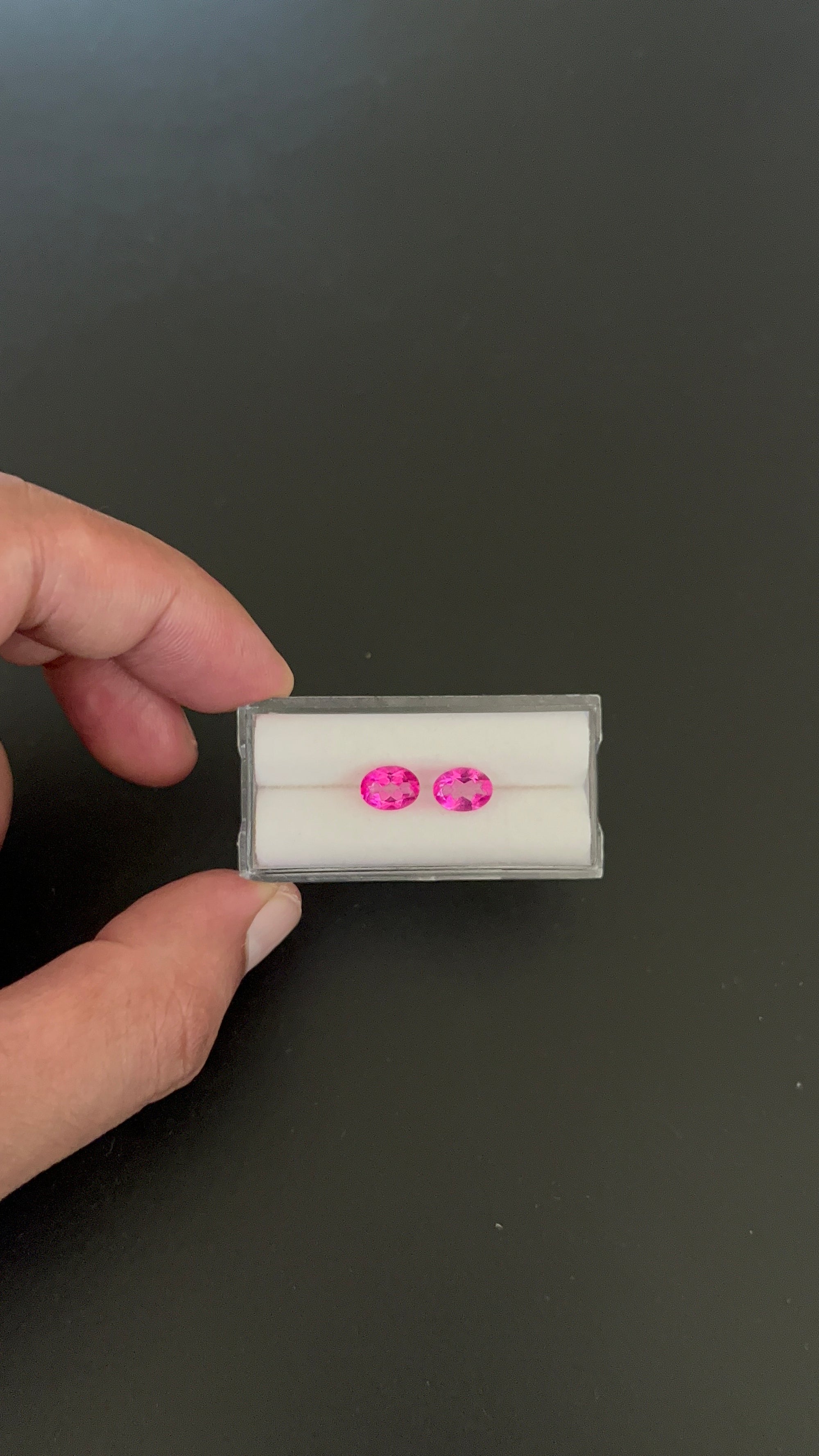 Pink Topaz, Faceted Matching pair 8.1x6 mm Approximately 2.77 Carat (GTG-PTO-12)