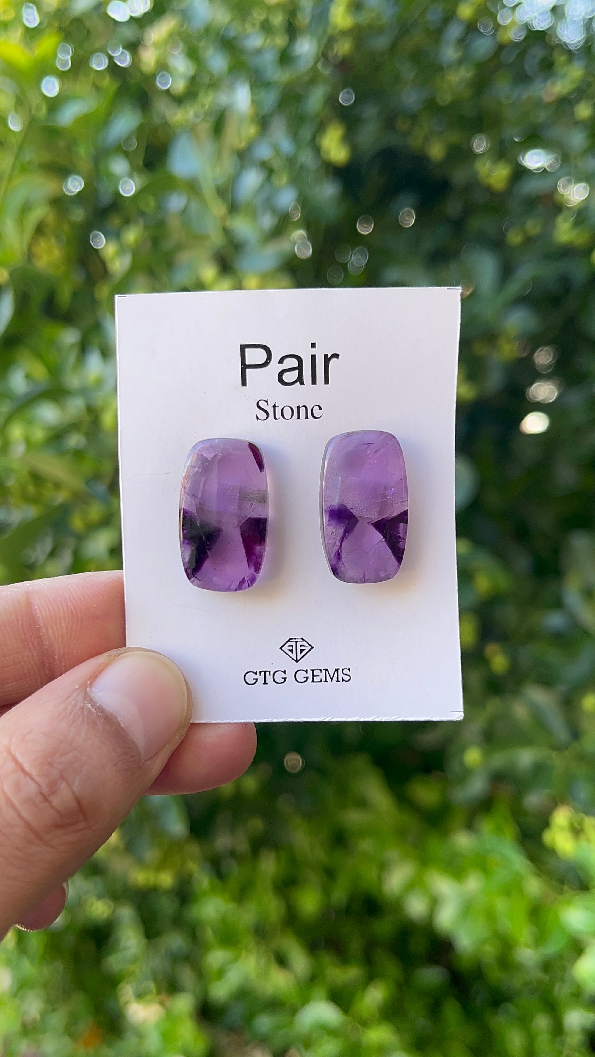 Star Amethyst Matching Pair Cabochon 22.50x13 mm, Approximately 26 Carat (GTG-AM-24)