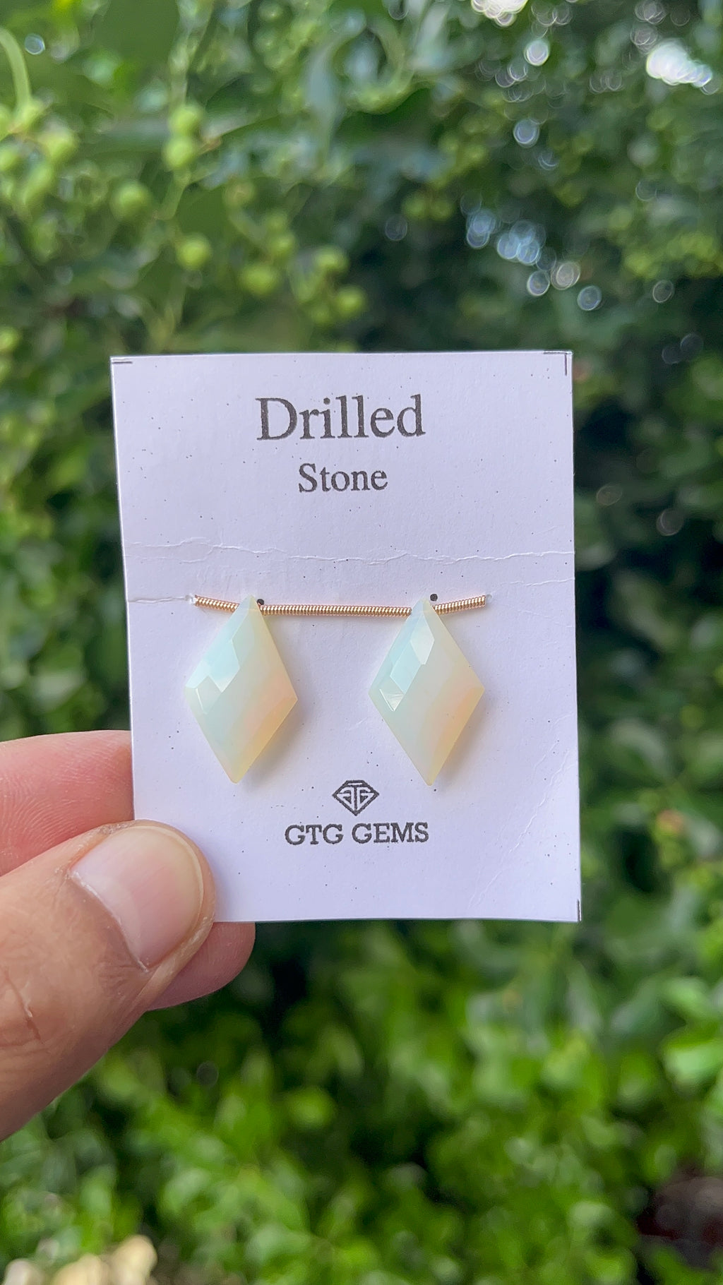 Hydro Drilled Opalite 22x13mm, Approximately 13.50 Carat (GTG-HO-1)