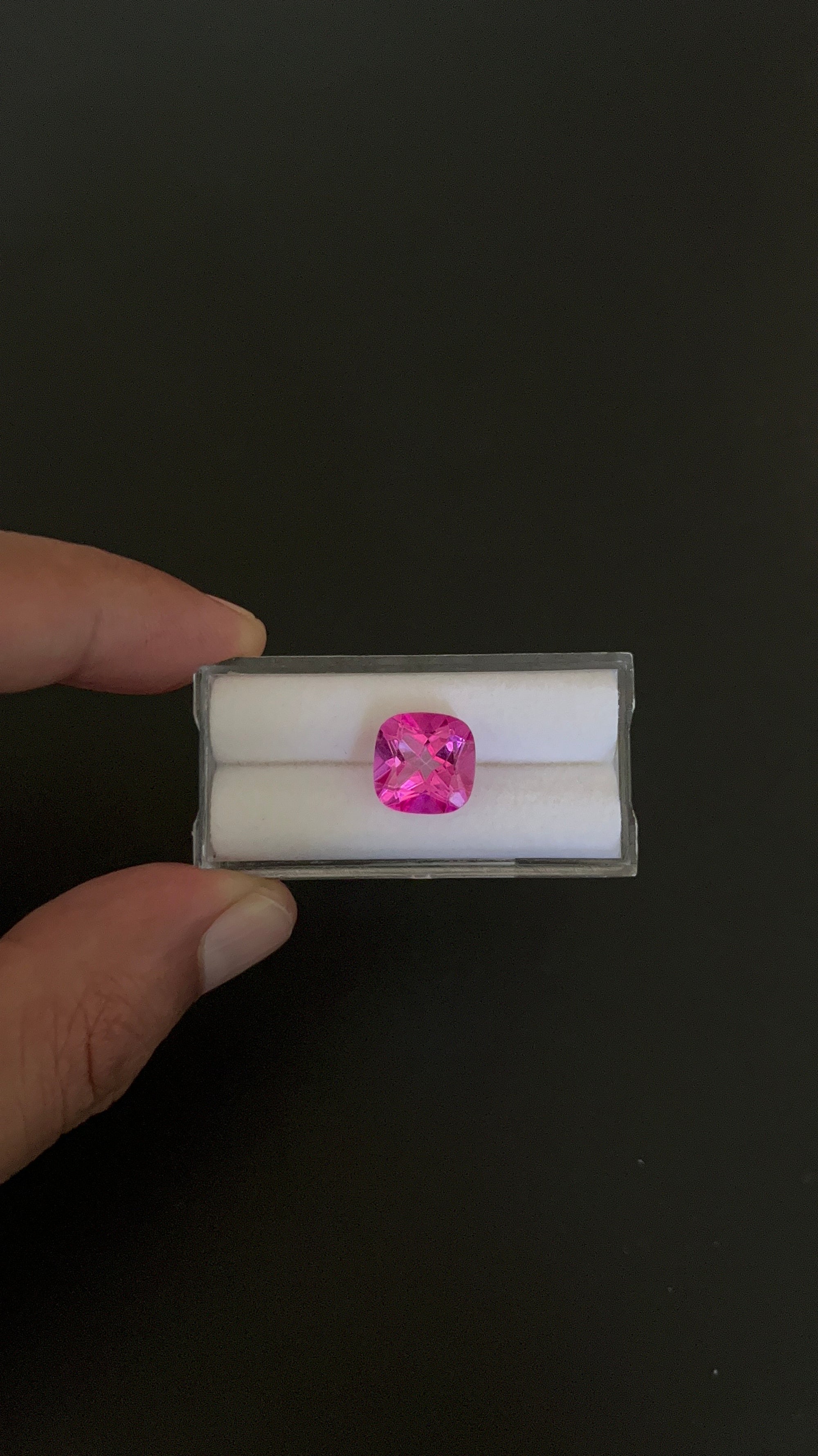 Pink Topaz, Faceted Gemstone 11.1x11.1 mm Approximately 7.01 Carat (GTG-PTO-18)