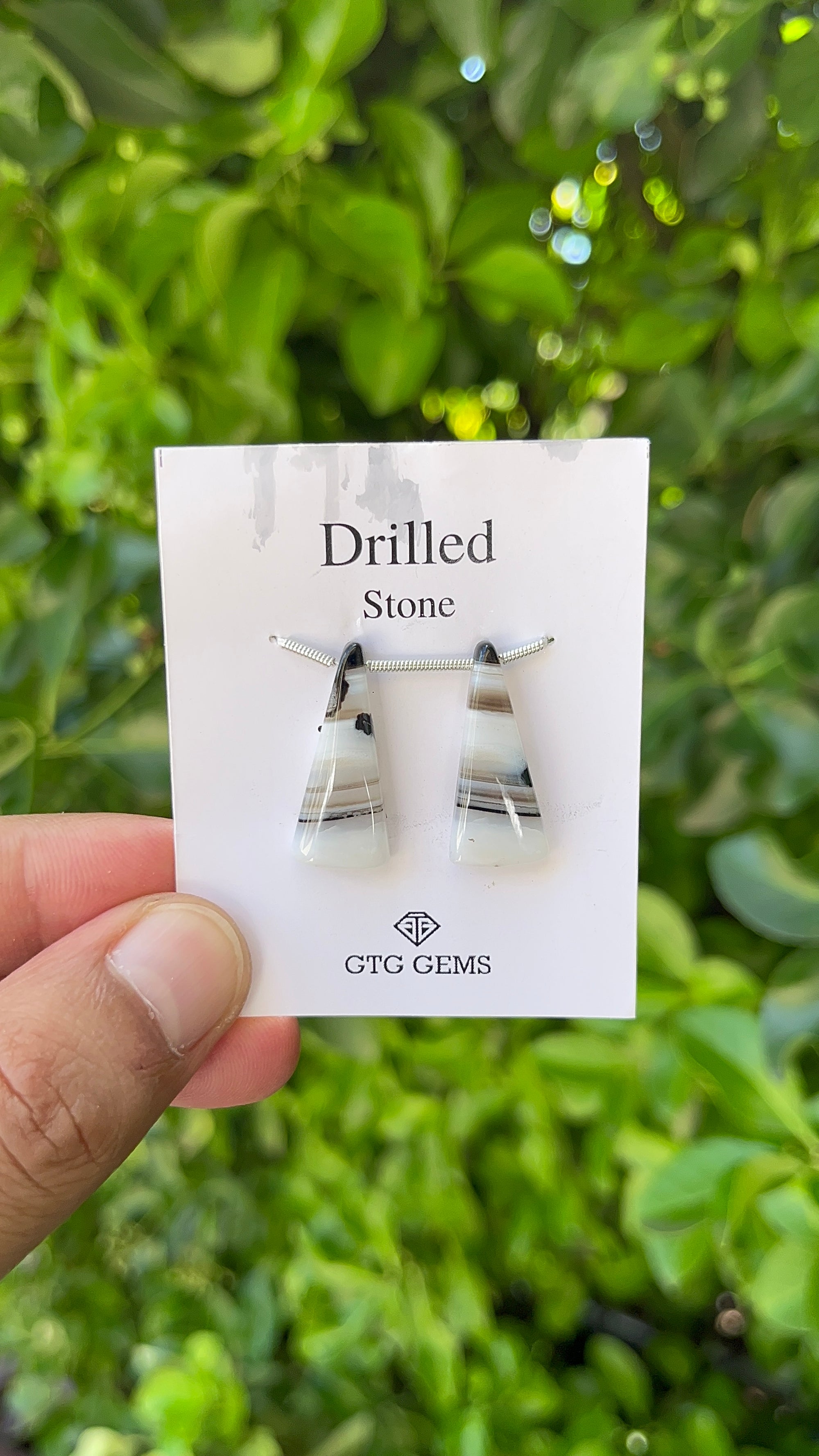 Suleimani Agate, Cabochon Drilled 25x11 mm Approximately 16.50 Carat (GTG-DMS-12)