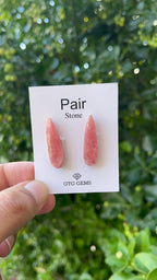 Rhodochrosite 30x8mm Matching Pair Cabochon Approximately 25 Carat (GTG-MCR-13)