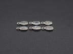 Rainbow Moonstone Silver Bezel 7x5 mm, Single Connector, Moonstone Connector, (GTG-SBM-9)