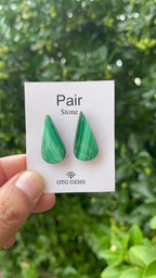 Malachite 20x11mm Matching Pair Cabochon Approximately 24 Carat (GTG-MMC-7)