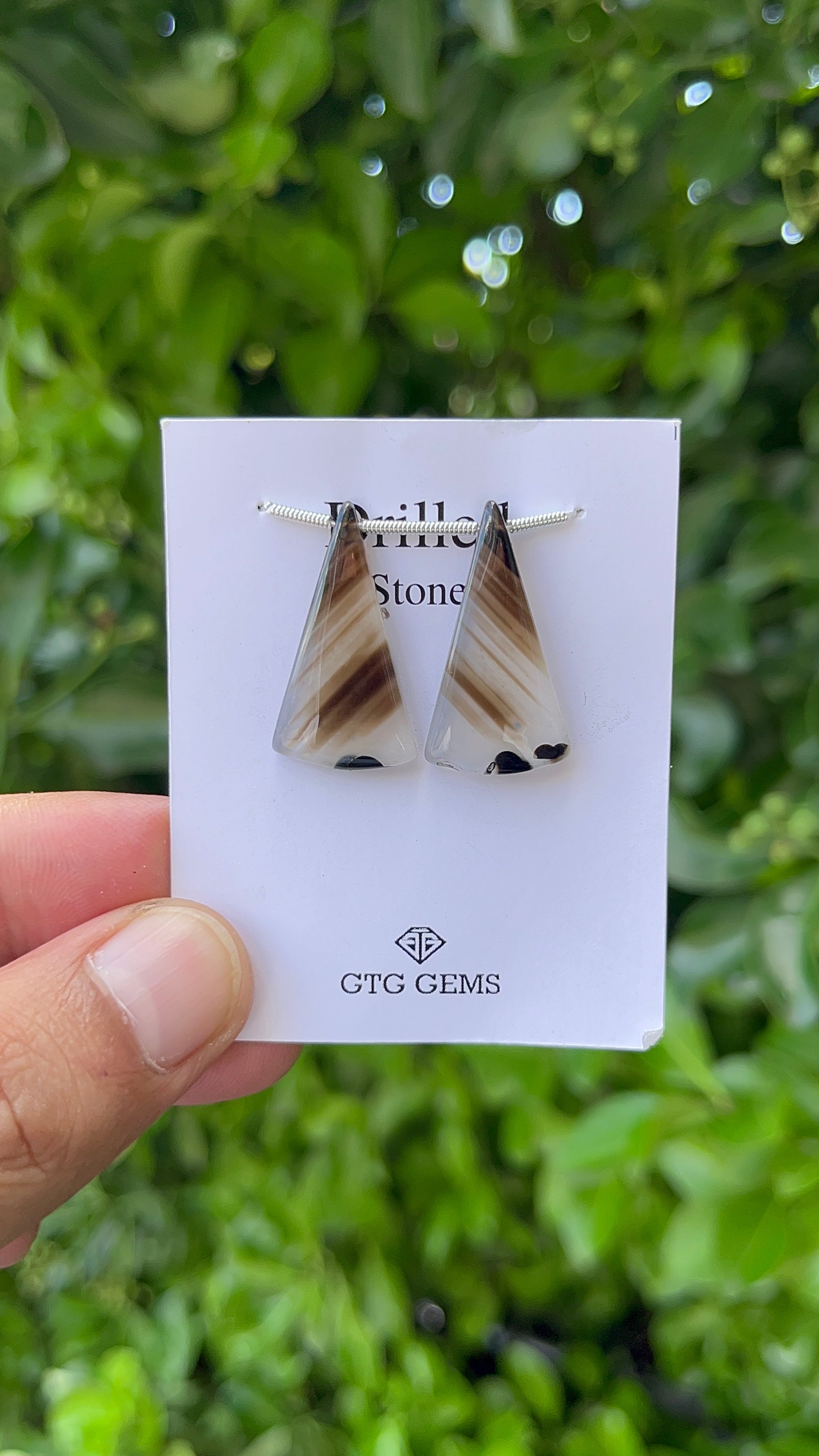 Suleimani Agate, Cabochon Drilled 27x14 mm Approximately 18.50 Carat (GTG-DMS-14)