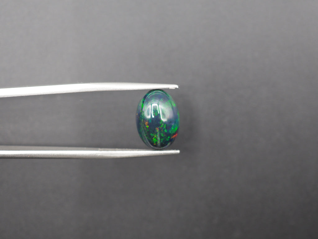 Ethiopian Black Opal Cabochon 13x9 mm Approximately 2.57 Carat (GTG-BOP-39)