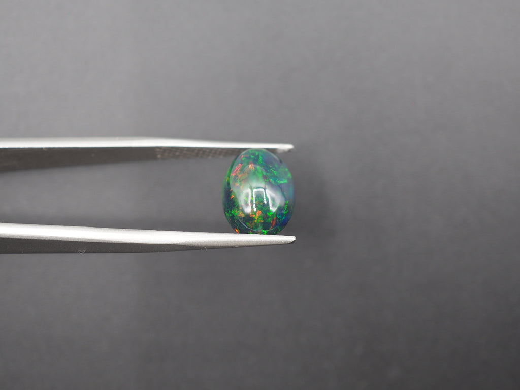Ethiopian Black Opal Cabochon 13x9 mm Approximately 2.57 Carat (GTG-BOP-39)
