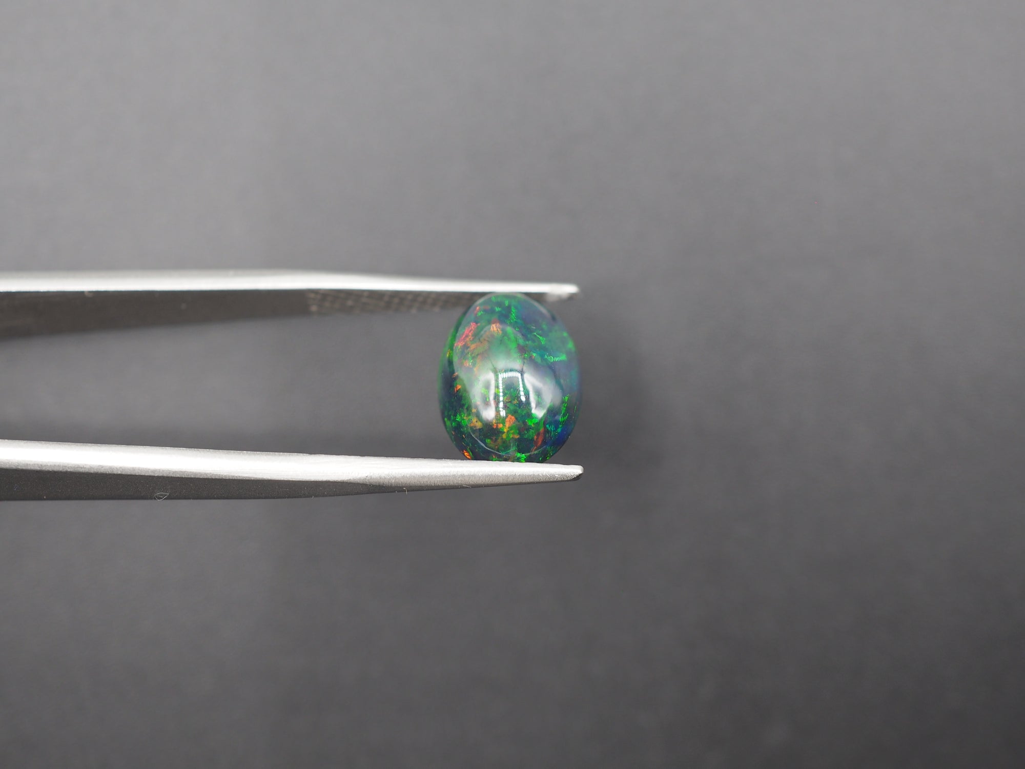Ethiopian Black Opal Cabochon 13x9 mm Approximately 2.57 Carat (GTG-BOP-39)