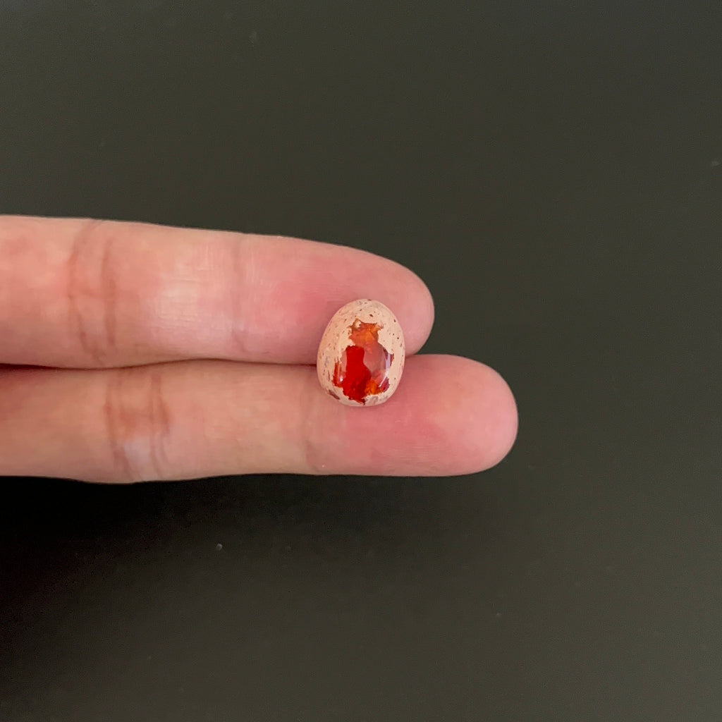 Mexican Fire Opal Cabochon 14x11 mm Approximately 5.74 Carat (GTG-MFO-15)