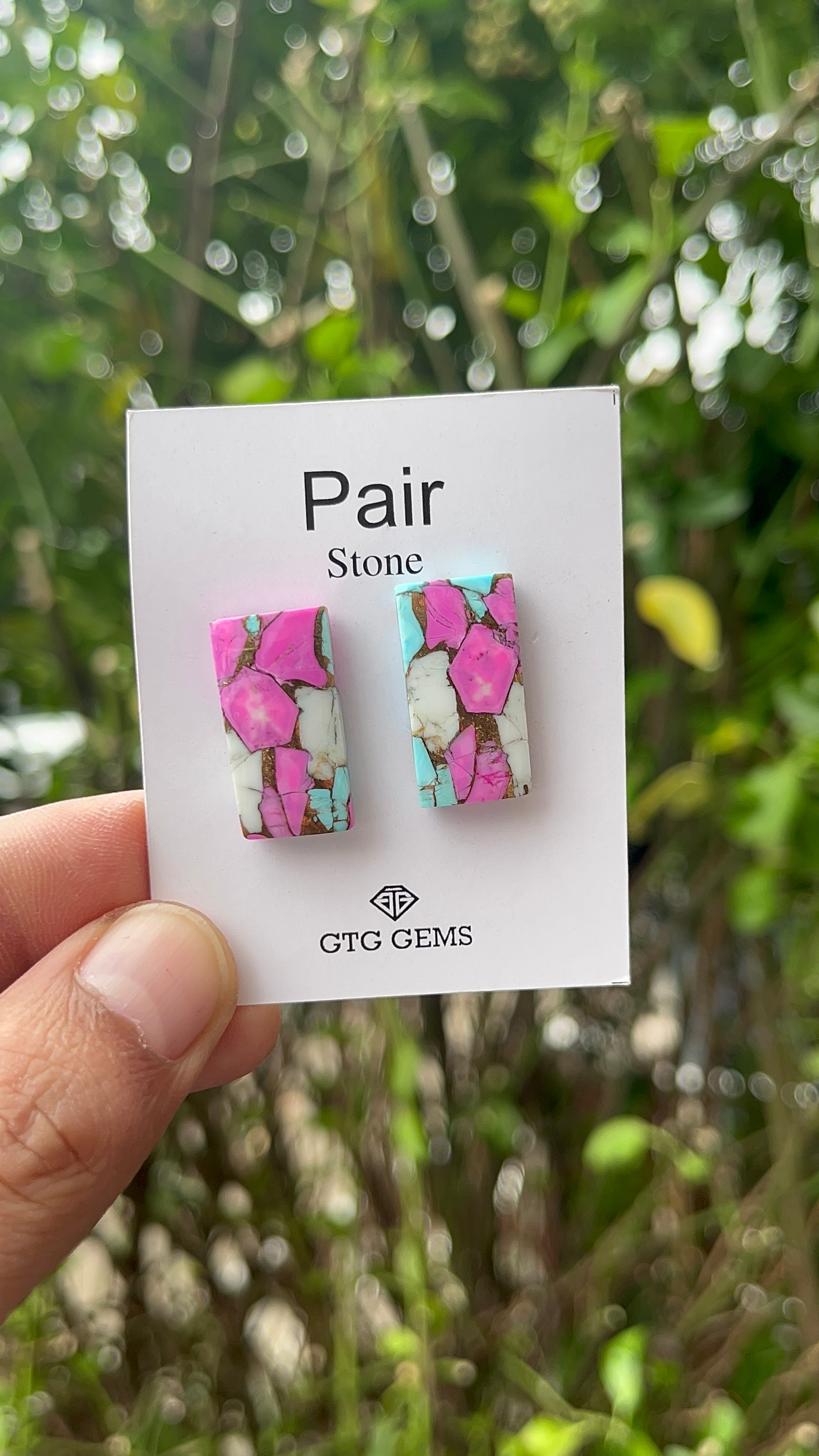 Cotton Candy Turquoise 23x12 mm Matching Pair Cabochon Approximately 30 Carat (GTG-MCC-8)