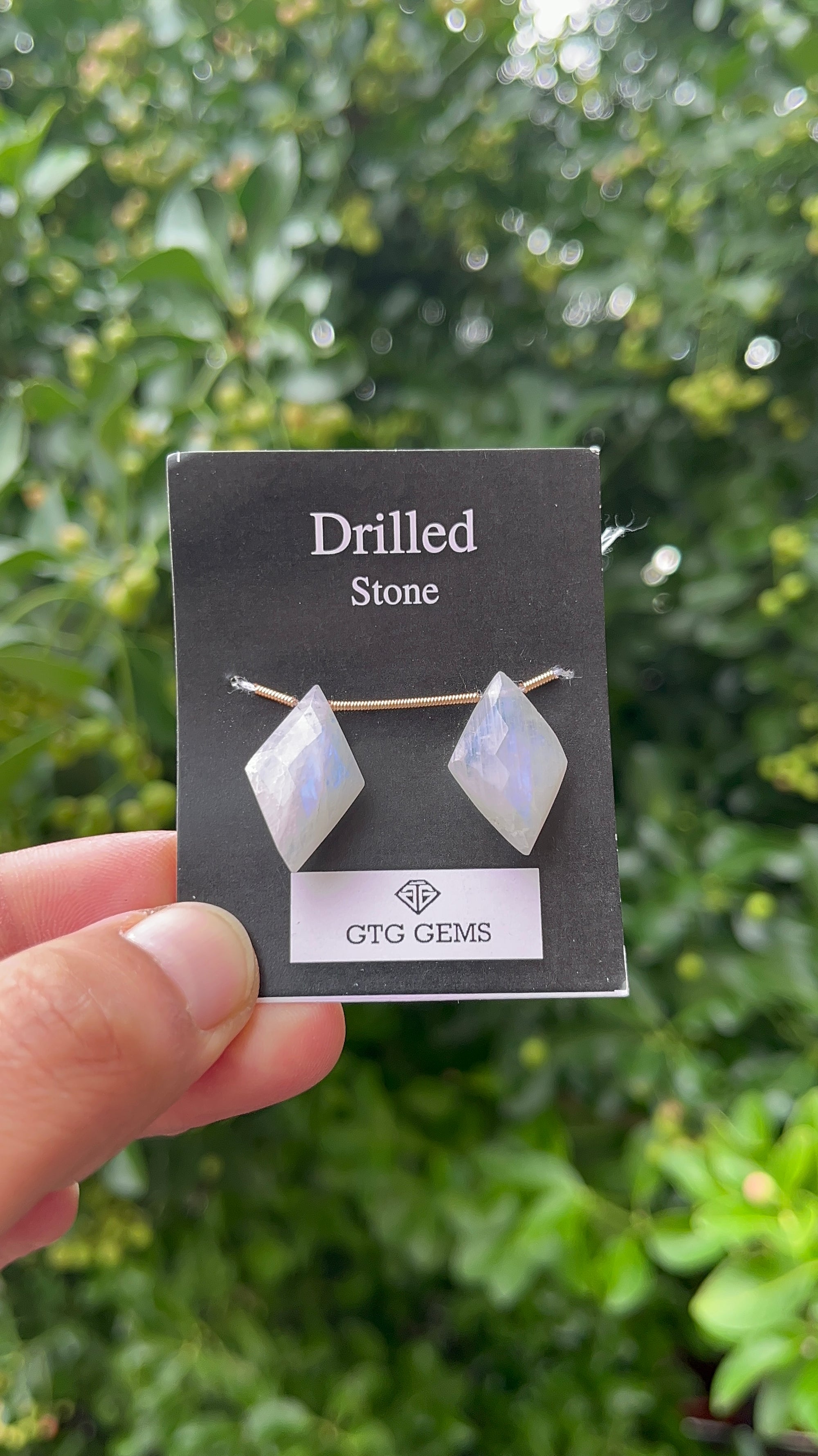 Drilled Rainbow Moonstone, Rainbow Moonstone Drop 23x14mm Approximately 19 Carat