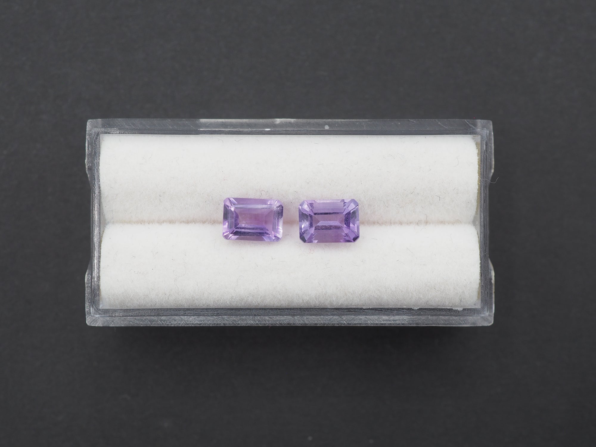 Amethyst Faceted 7x5 mm Matching Pair Approximately 1.80 Carat (GTG-AM-68)