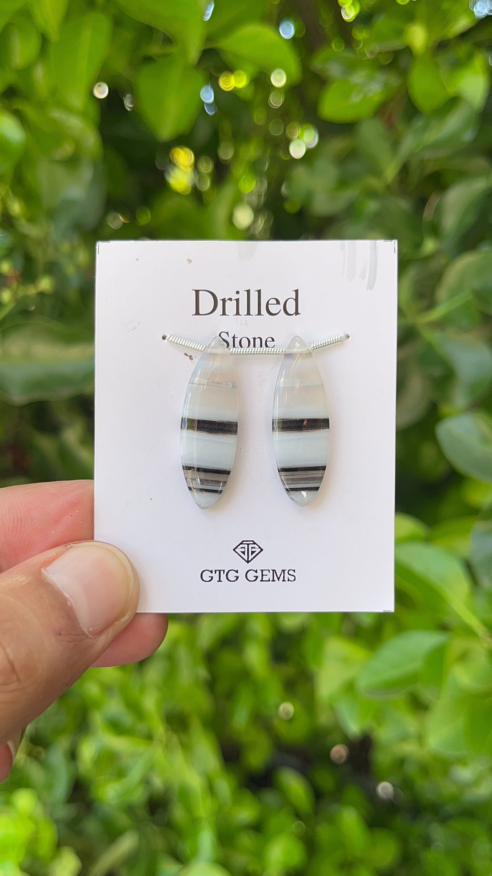 Suleimani Agate, Cabochon Drilled 29x10 mm Approximately 20 Carat (GTG-DMS-18)