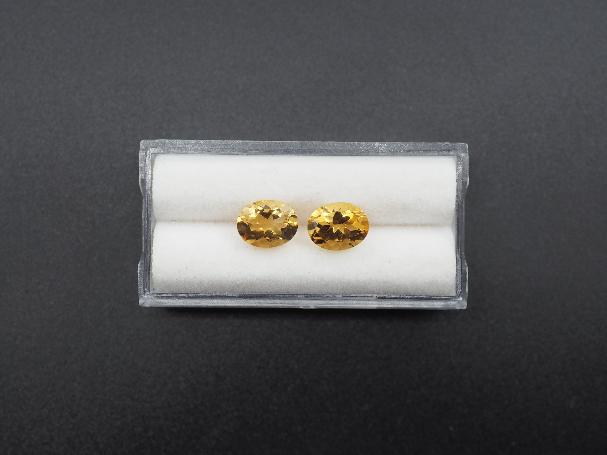 Citrine Oval Faceted matching pair 9x7mm Approximately 3.10 Carat