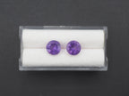 Amethyst Faceted 8 mm Matching Pair Approximately 3.30 Carat (GTG-AM-67)
