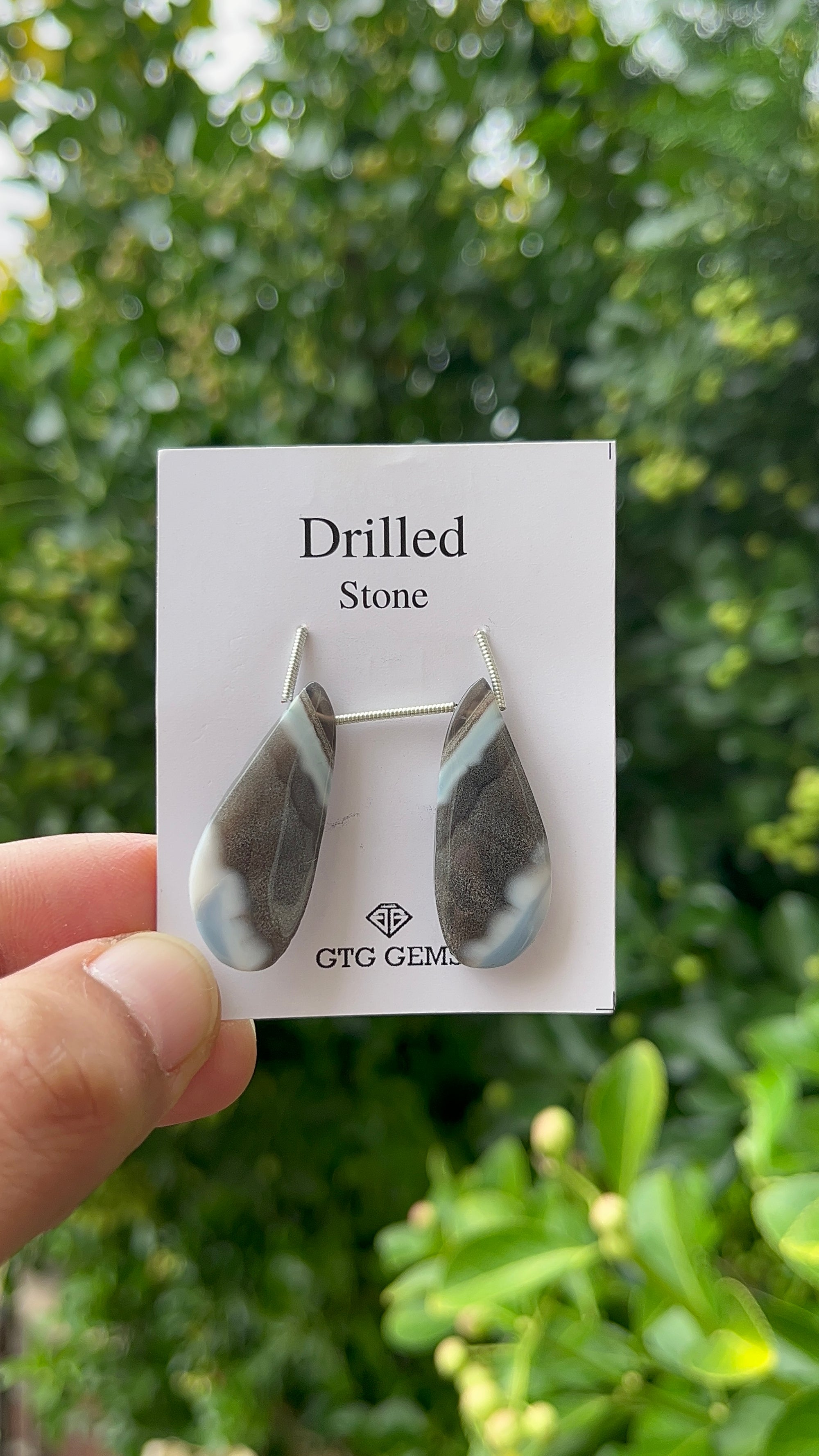 Drilled Blue Opal, 32x13mm Approximately 32.50 Carat (GTG-DOP-21)