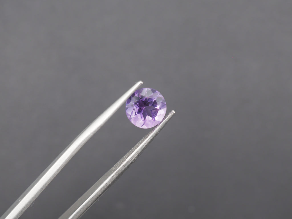 Amethyst Faceted 8 mm Matching Pair Approximately 3.20 Carat (GTG-AM-66)