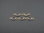 Amethyst 18K Gold Filled Bezel 5 mm, Double Connector, Amethyst Charm