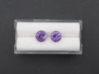 Amethyst Faceted 8 mm Matching Pair Approximately 3.20 Carat (GTG-AM-66)