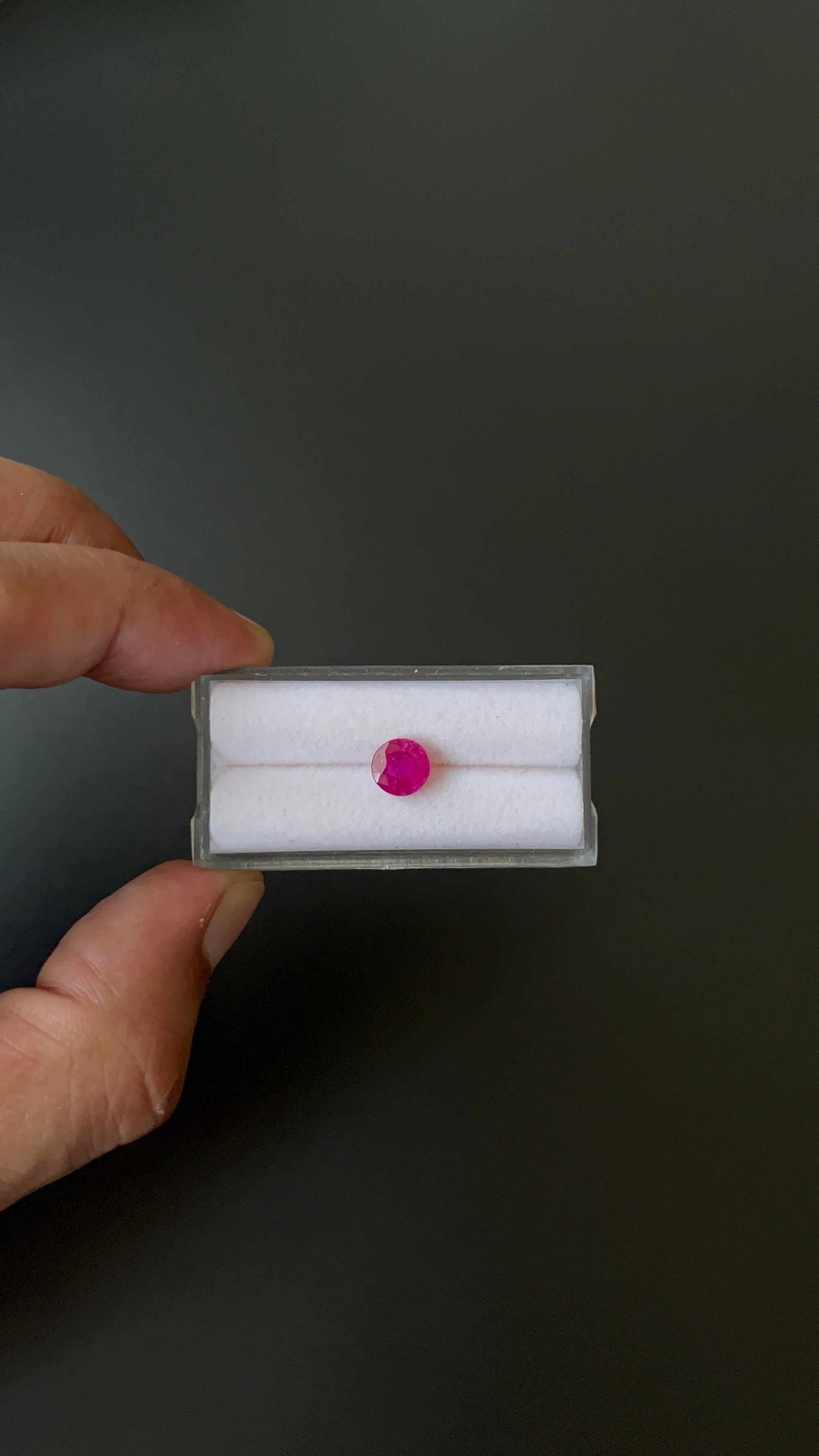 Ruby Faceted Gemstone 7.2 mm