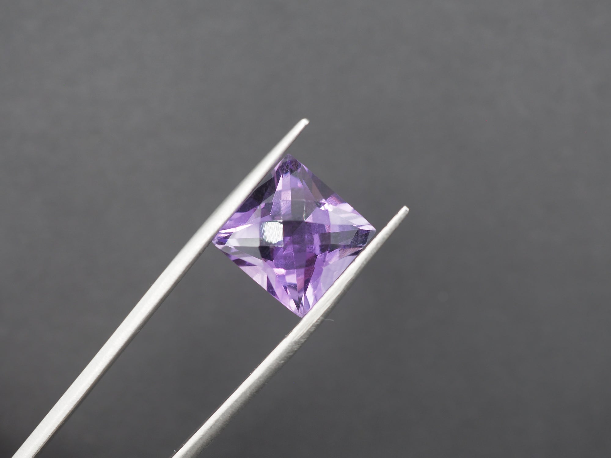 Amethyst Faceted 12x12 mm Single Piece Approximately 7.59 Carat (GTG-AM-57)