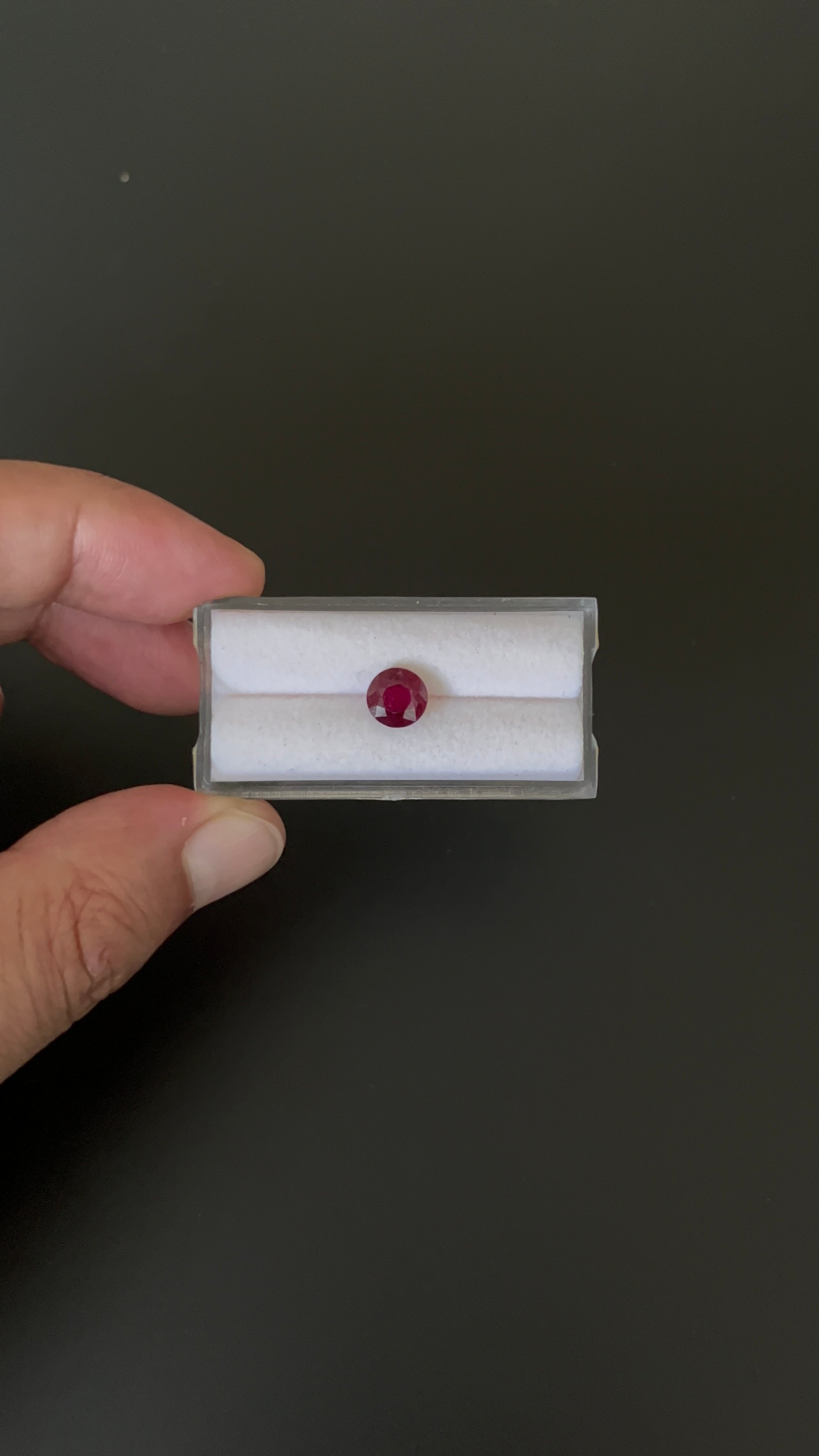 Ruby Faceted Gemstone 7.4 mm