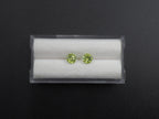 Peridot  Faceted Round Shape 5 mm Matching Pair Approximately 0.92 Carat