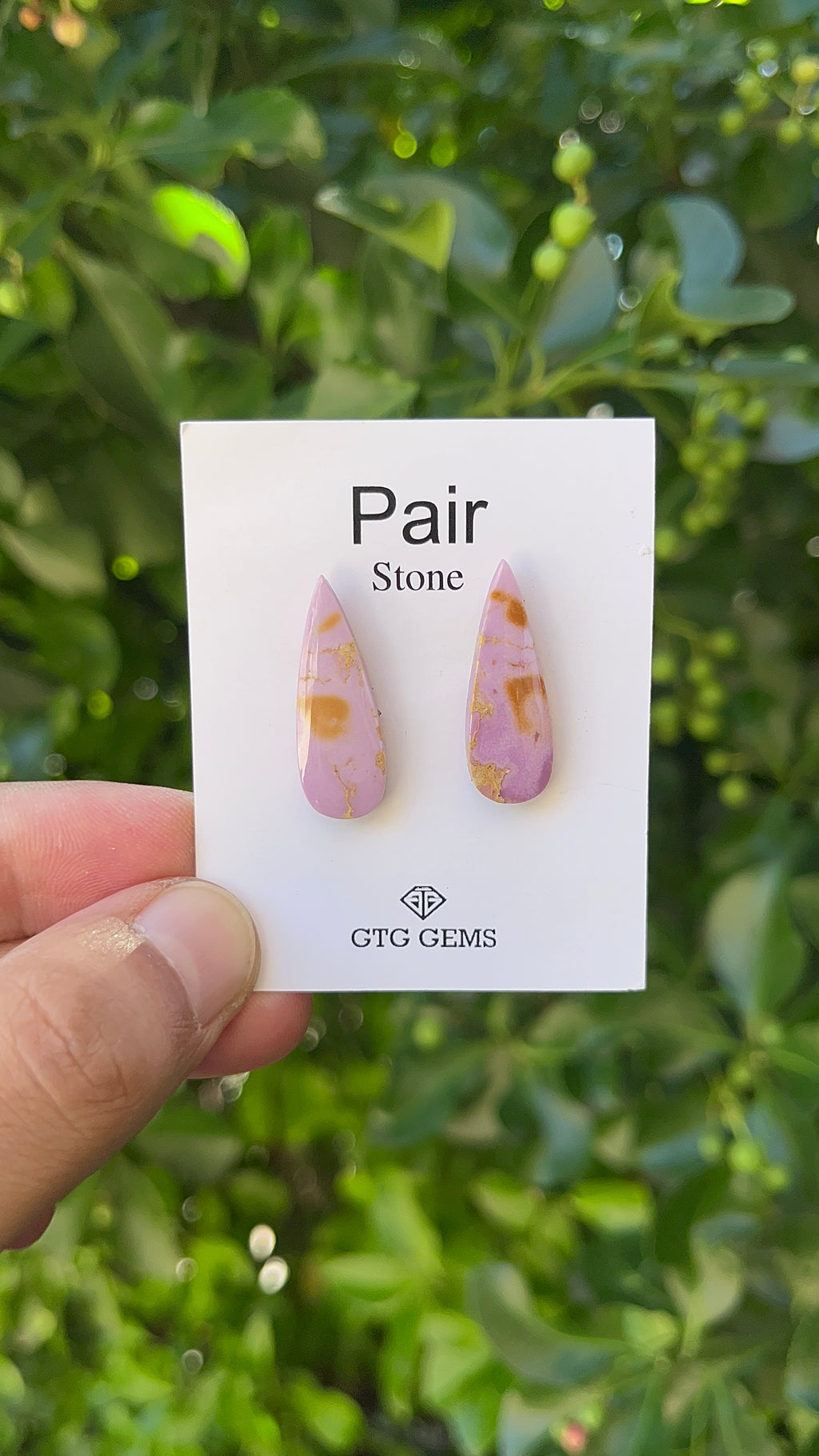 Phosphosiderite Matching Cabochon 27x9.5 mm, Approximately 16.5 Carat (GTG-MPC-1)