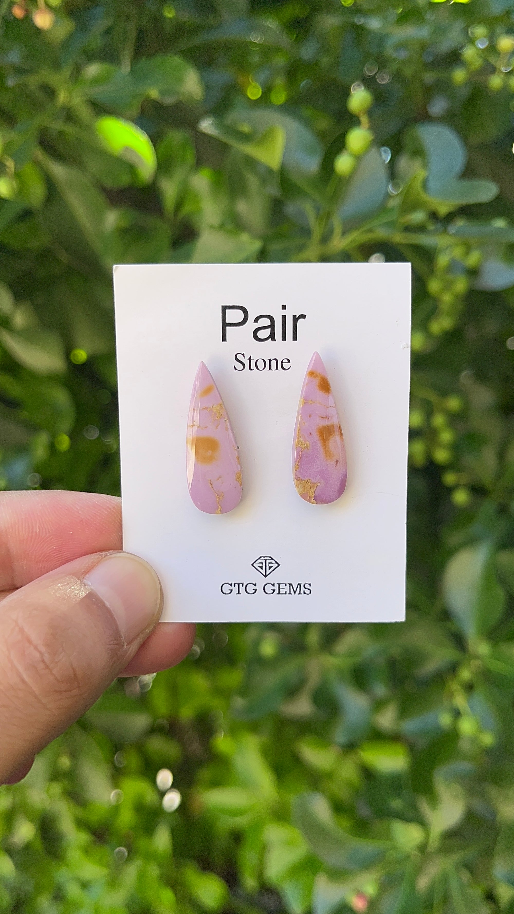 Phosphosiderite Matching Cabochon 27x9.5 mm, Approximately 16.5 Carat (GTG-MPC-1)