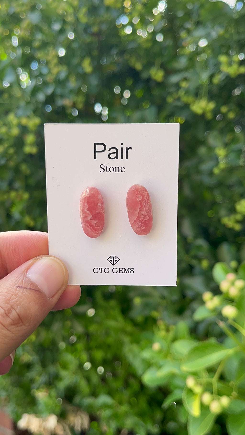 Rhodochrosite 20x9mm Matching Pair Cabochon