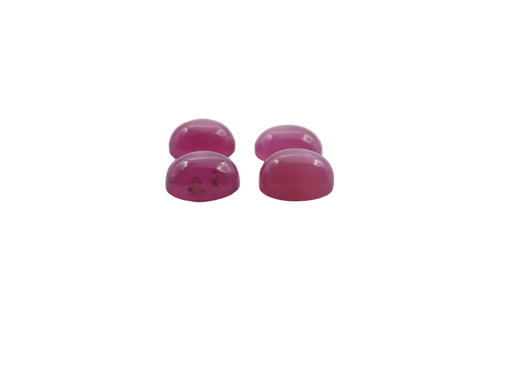 Ruby Cabochon, 8x6 mm Round Approximately 8.5 Carat (GTG-R/C-14)