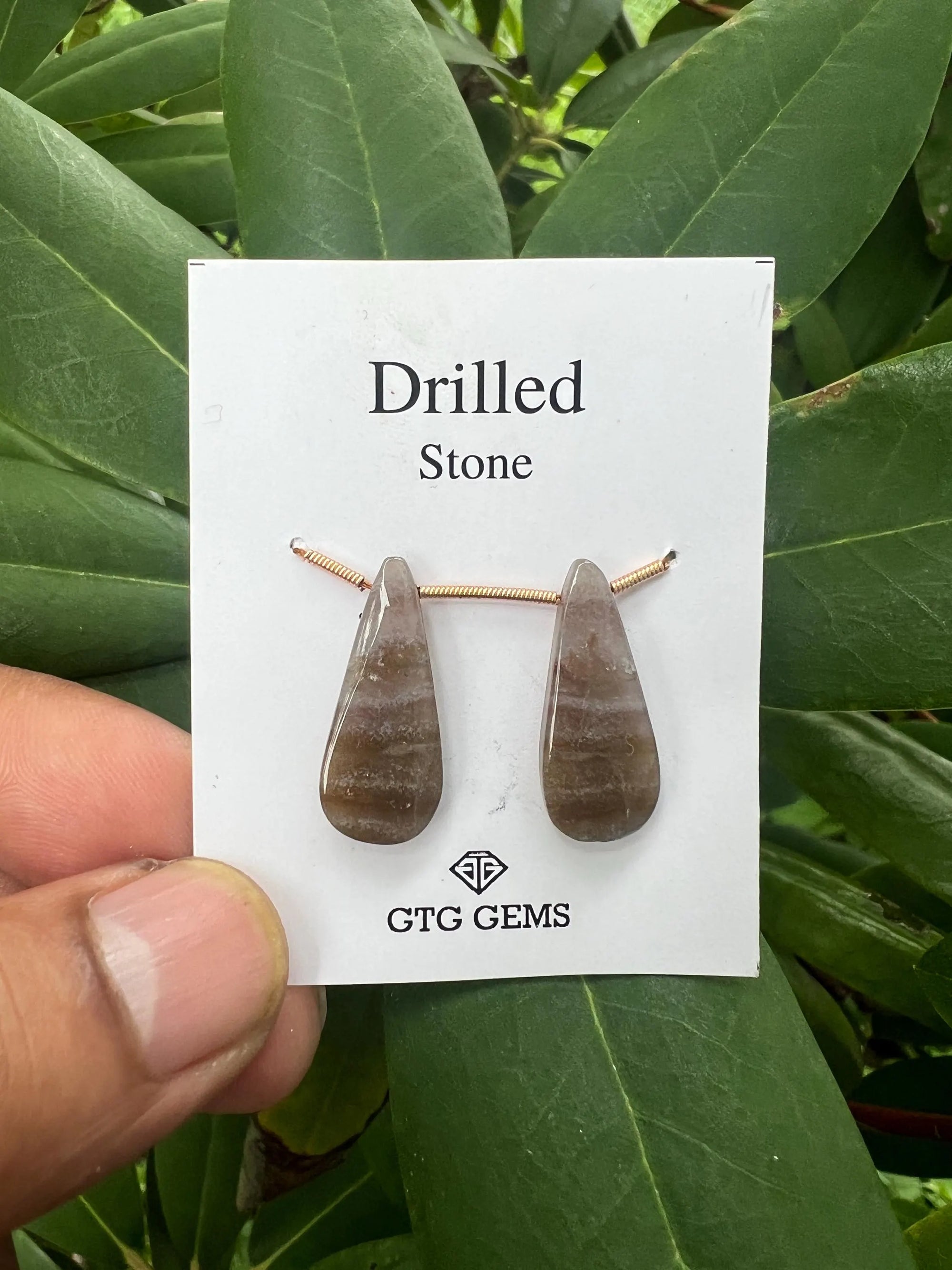 Drilled Jasper  Cabochon 24.5x10 mm Approximately 16.50 Carat (GTG-DJAS-2)