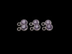 Amethyst Bezel  5 mm, Single Connector, Amethyst Bezel, Amethyst  Charm, 925 Sterling Silver(GTG-SBA-9)