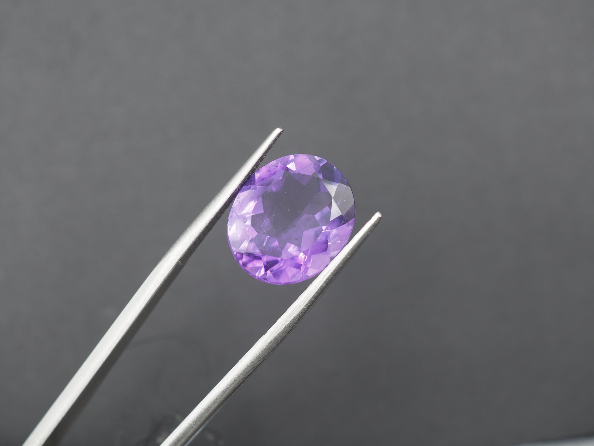 Amethyst Faceted  14.1x12.1 mm Single Piece Approximately 6.53 Carat (GTG-AM-60)
