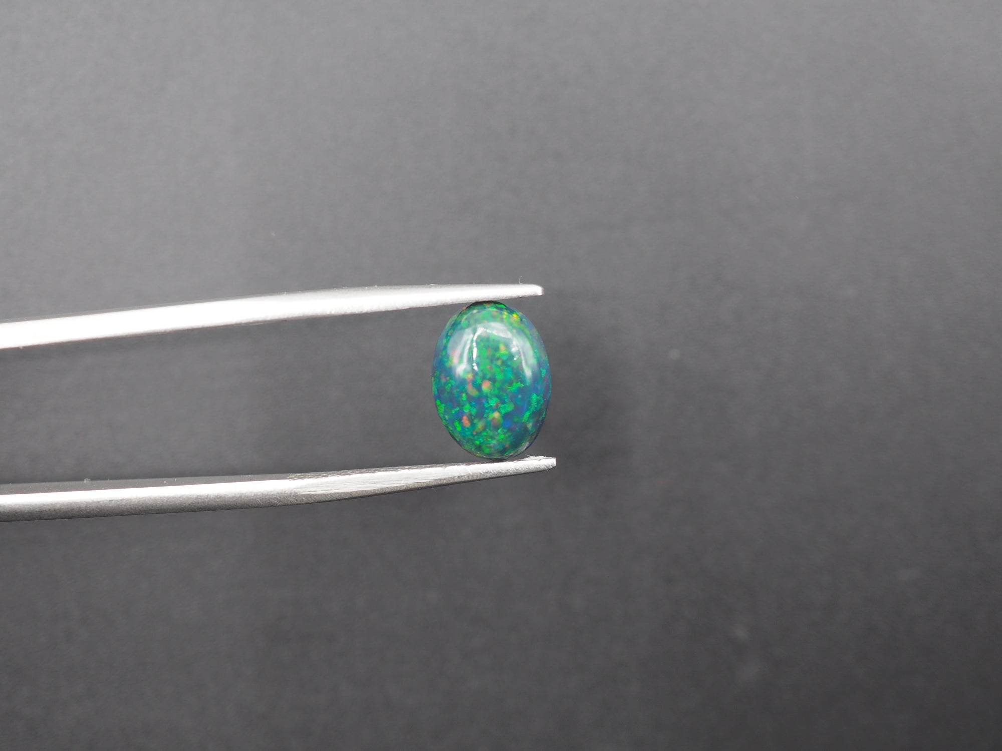 Ethiopian Black Opal Cabochon 10.5x8 mm Approximately 1.52 Carat (GTG-BOP-46)