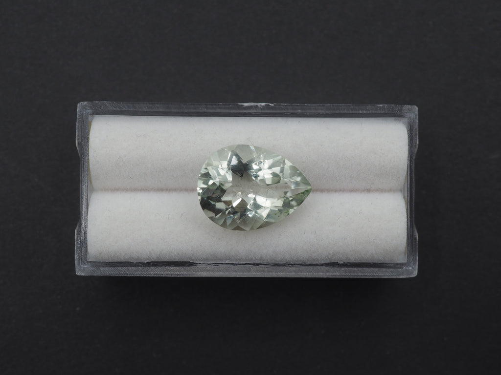 Green Amethyst Faceted 16x11.9 mm  Single Piece Approximately 7.28 Carat   (GTG-GAM-4)