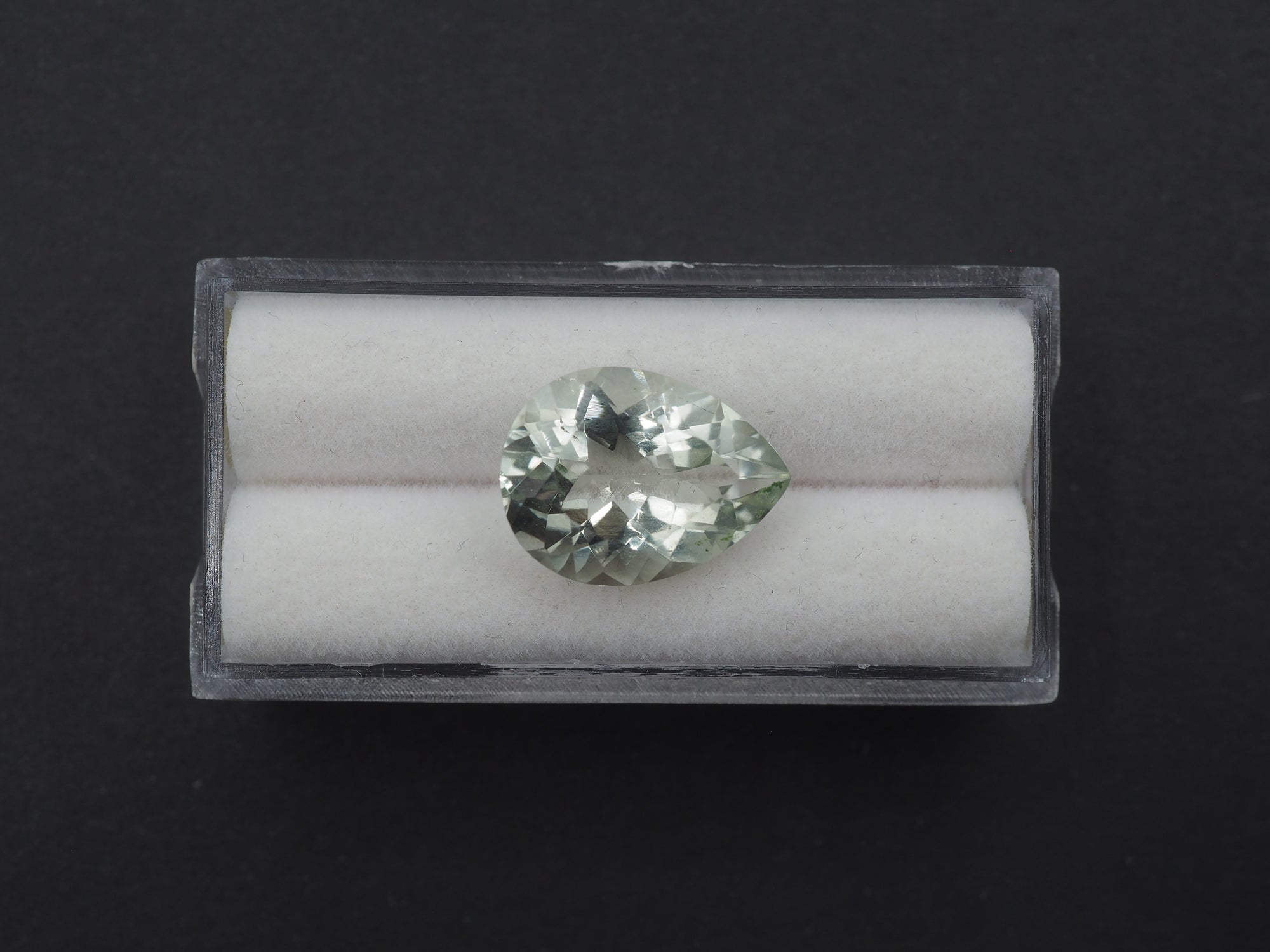 Green Amethyst Faceted 16x11.9 mm  Single Piece Approximately 7.28 Carat   (GTG-GAM-4)
