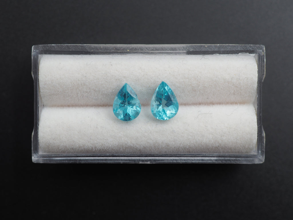 Natural Blue Apatite 7.7x5.7 mm Faceted Gemstone