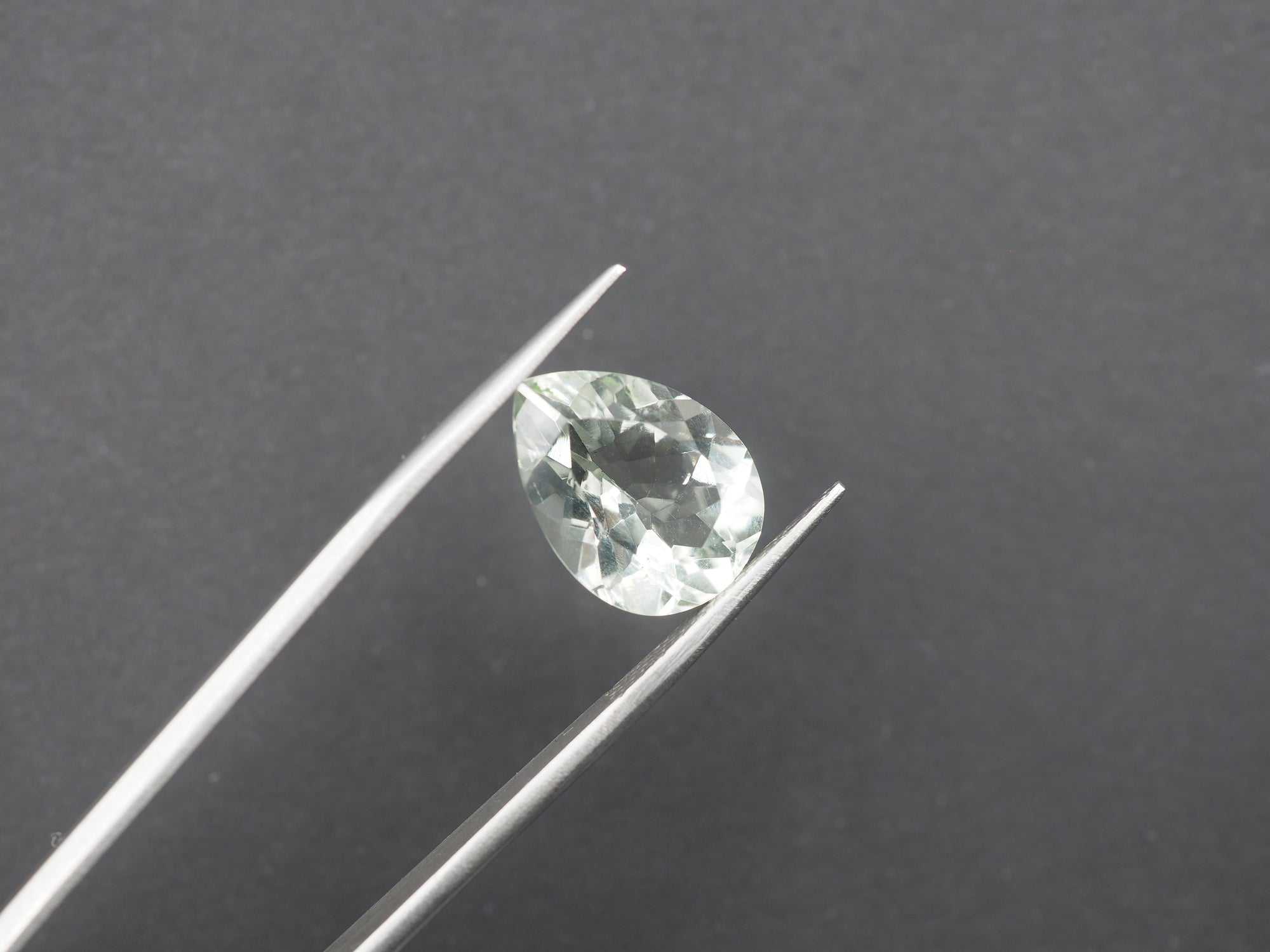 Green Amethyst Faceted 16x11.9 mm  Single Piece Approximately 7.28 Carat   (GTG-GAM-4)