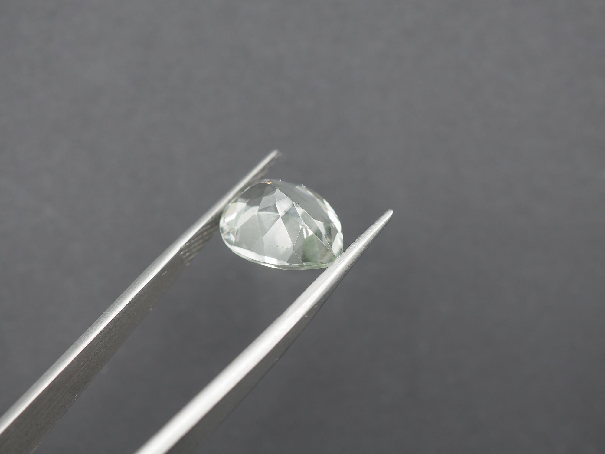 Green Amethyst Faceted 16x11.9 mm  Single Piece Approximately 7.28 Carat   (GTG-GAM-4)