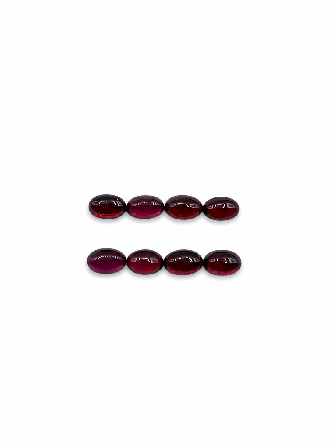 Garnet Cabochon oval 6x4 mm Approximately 5.30 Carat , 8  Pieces (GTG-G-20)