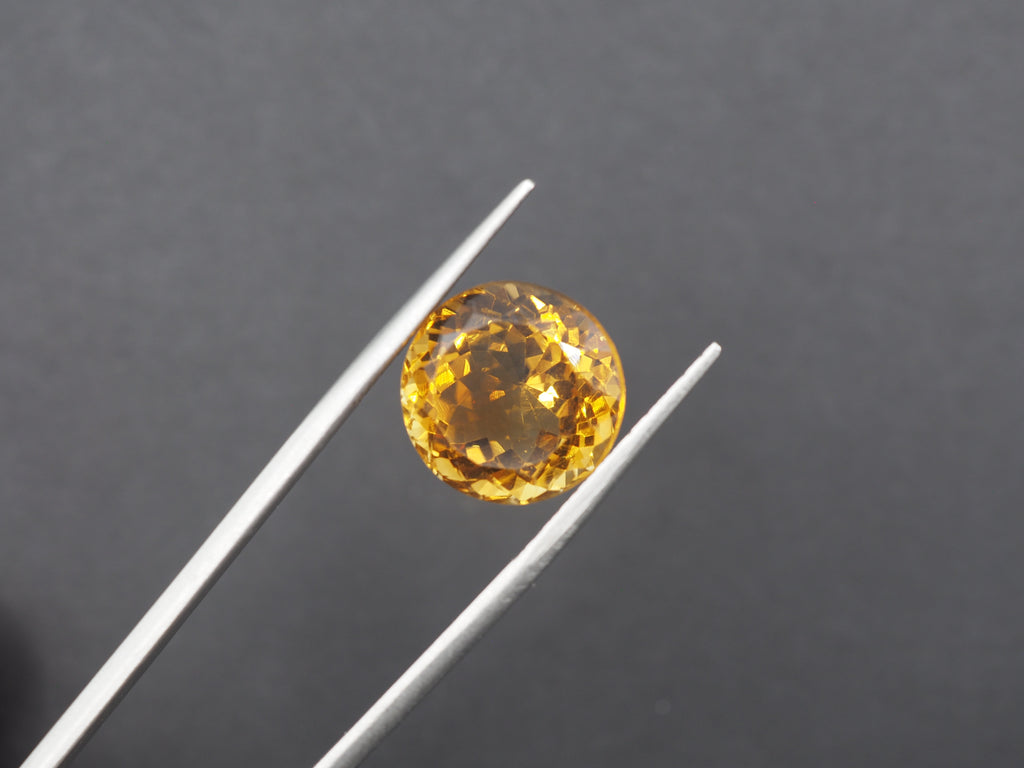 Citrine Faceted 13.6 mm Single Piece Approximately 10.12 Carat (GTG-CT-15)