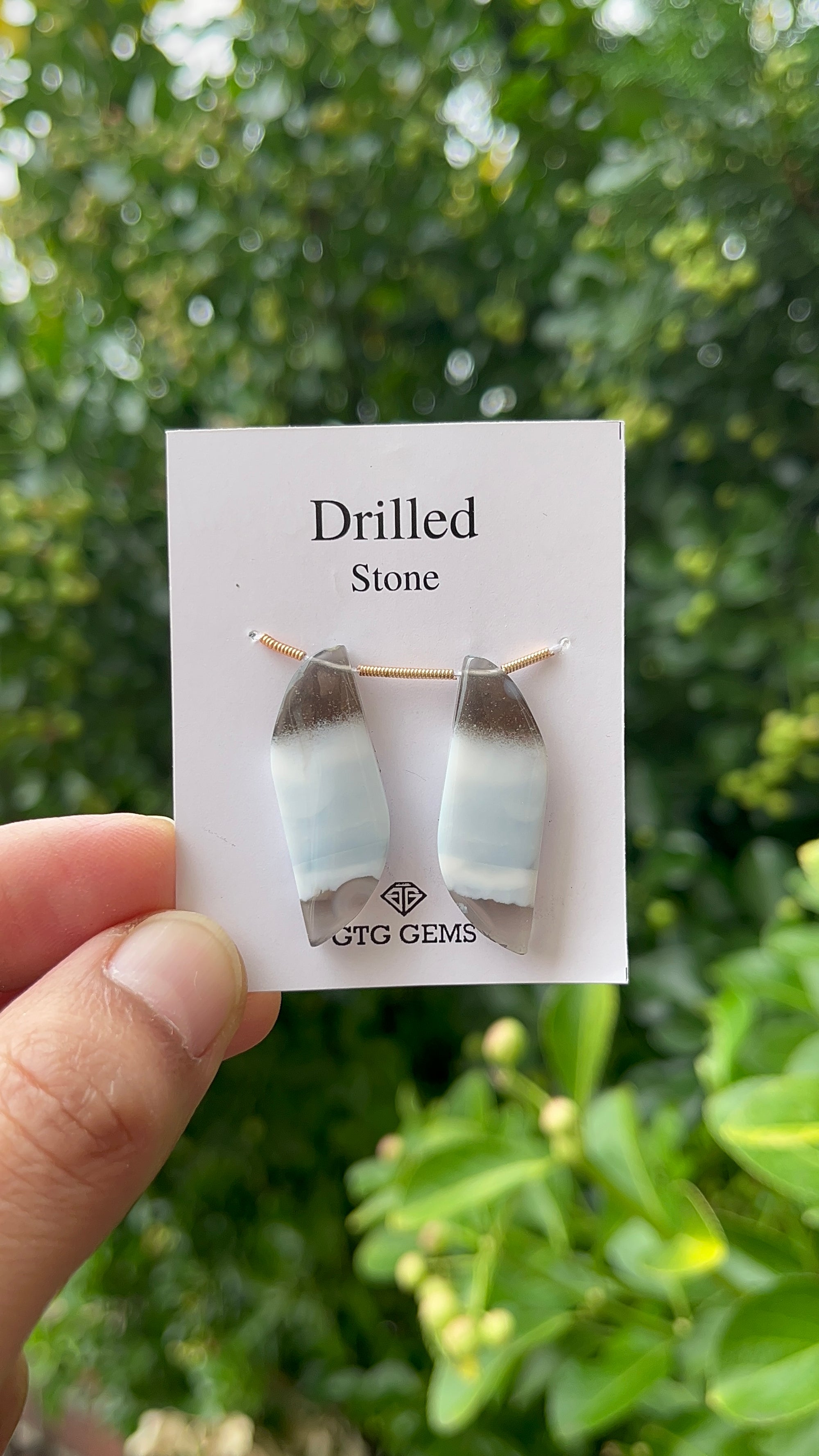 Drilled Blue Opal, 32.5x11mm Approximately  28 Carat (GTG-DOP-26)