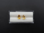 Citrine Faceted  Pear Shape 9x6mm matching pair Approximately 2.50 Carat