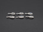 Rainbow Moonstone Silver Bezel 7x5 mm, Single Connector, Moonstone Connector, (GTG-SBM-5)